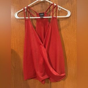 Rue21 Red Sleeveless Wrap Bodysuit